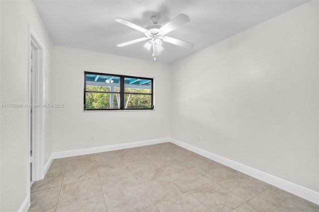 4840 SW 141st Ave, Miami, FL 33175 - empty room with a ceiling fan and baseboards