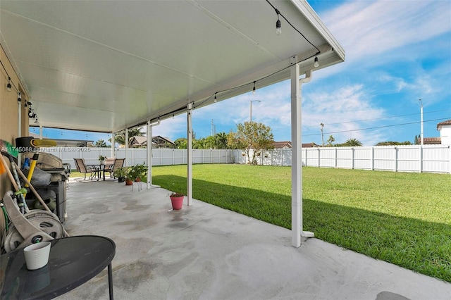 view of patio / terrace with a fenced backyard