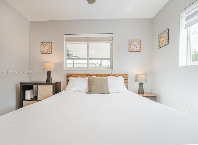 bedroom featuring a ceiling fan