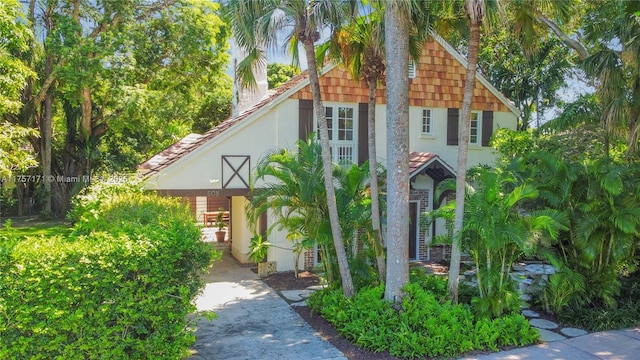 view of home's exterior with stucco siding