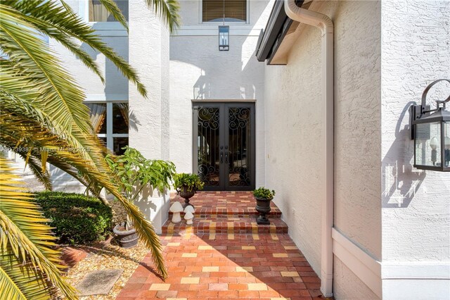 19239 SW 54th St, Miramar, FL 33029 - doorway to property featuring stucco siding and french doors