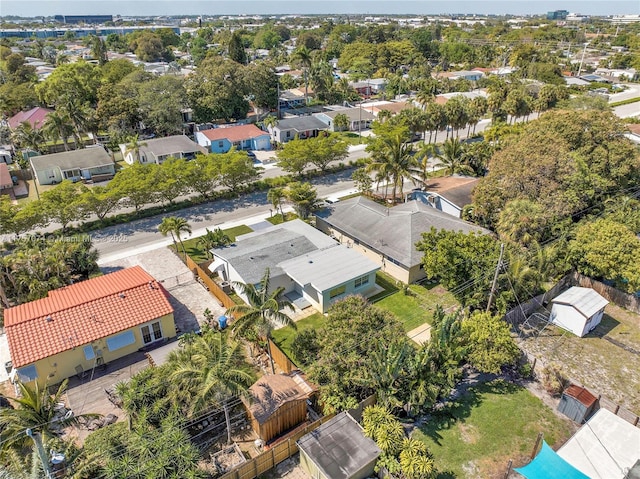 bird's eye view with a residential view