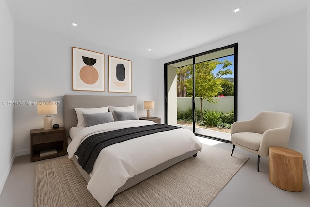 6991 SW 91st St, Pinecrest, FL 33156 - bedroom with access to outside and recessed lighting