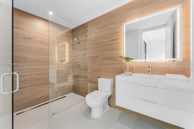 6991 SW 91st St, Pinecrest, FL 33156 - full bath with tiled shower, vanity, and tile patterned flooring