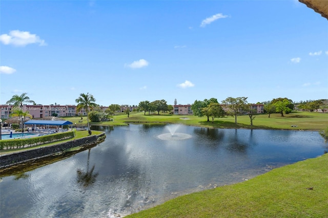 view of water feature