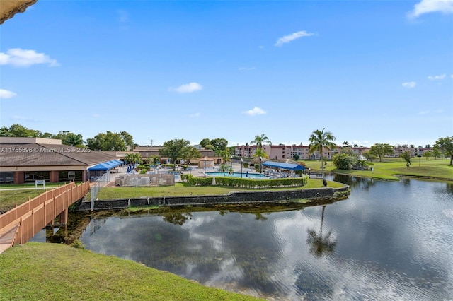 view of water feature