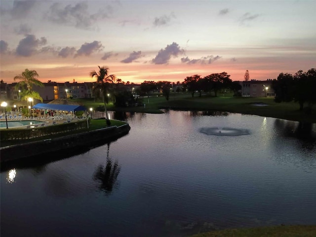 view of water feature