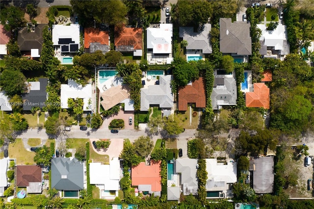 bird's eye view featuring a residential view