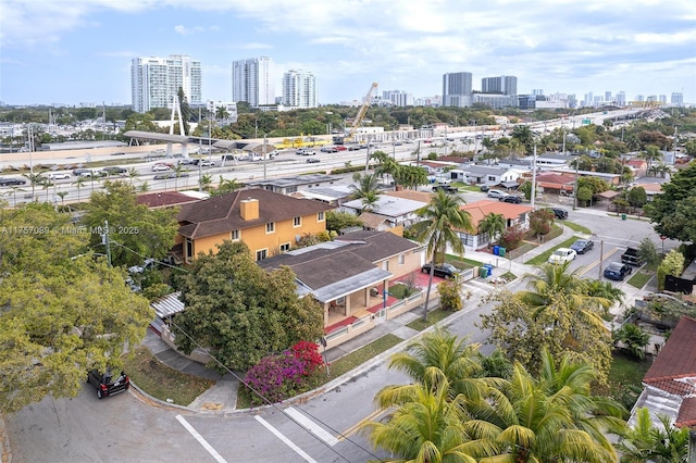 aerial view with a view of city