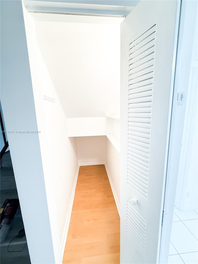 interior space with light wood-type flooring