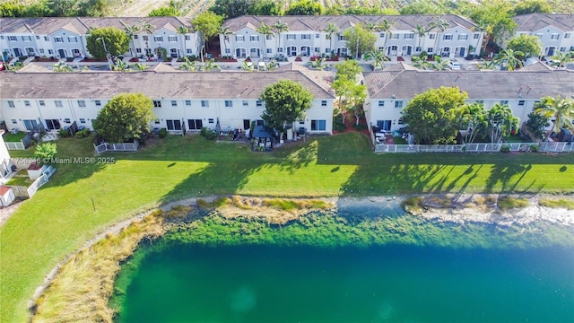 bird's eye view with a residential view