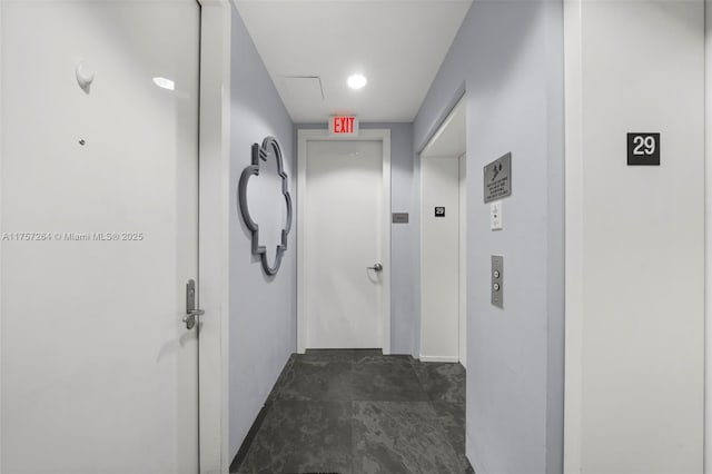 hallway with baseboards