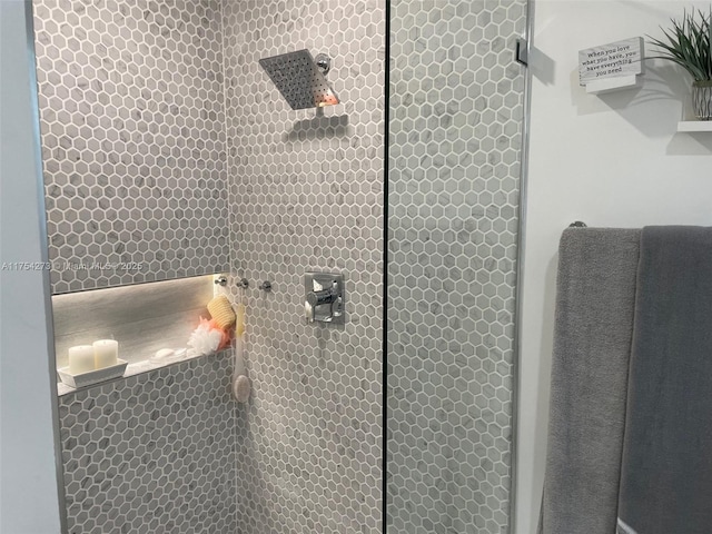 room details with tiled shower