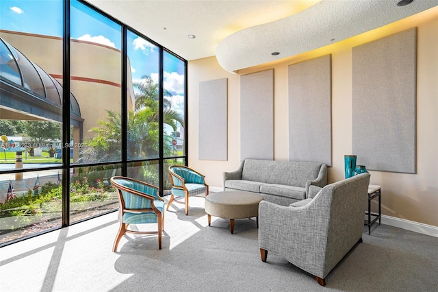 sunroom with plenty of natural light