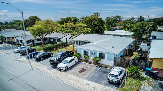 aerial view featuring a residential view