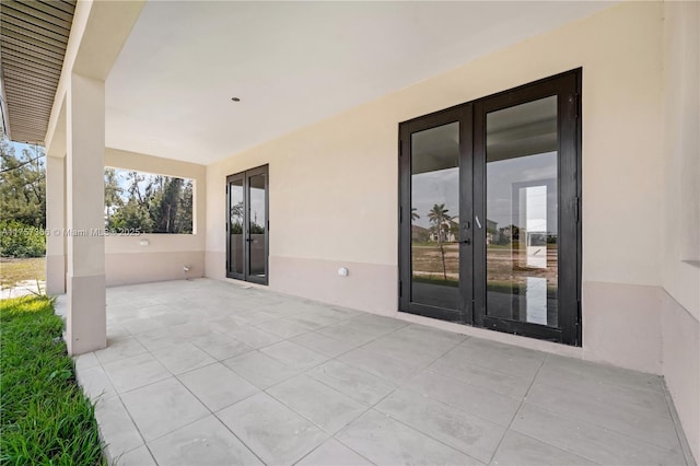 view of patio with french doors