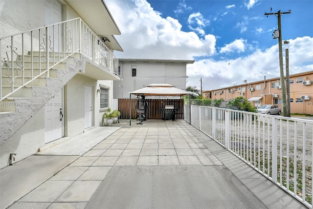 view of patio with a gazebo