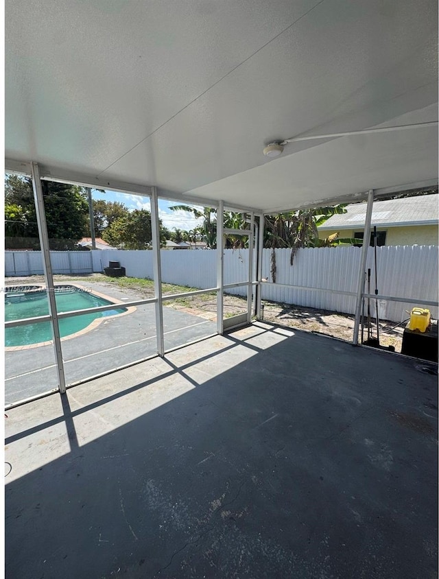 view of patio featuring a fenced in pool and a fenced backyard