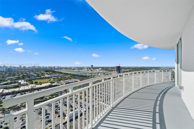 balcony with a view of city