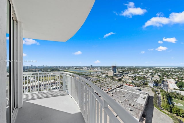 balcony featuring a view of city