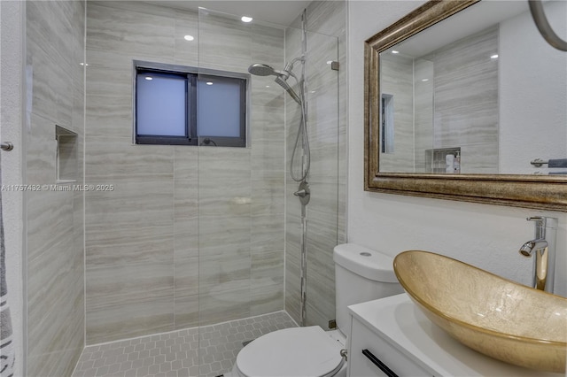 6444 Mcclellan St, Hollywood, FL 33024 - bathroom featuring toilet, vanity, and a stall shower
