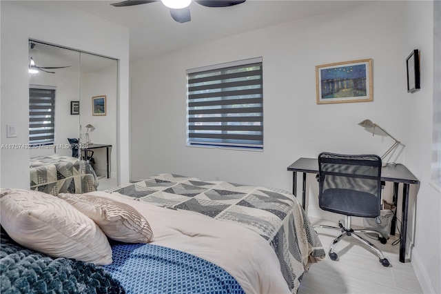 6444 Mcclellan St, Hollywood, FL 33024 - bedroom featuring a ceiling fan and a closet
