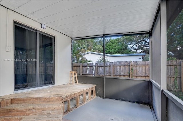 view of sunroom