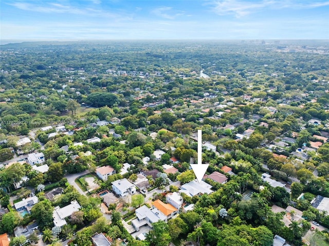 aerial view featuring a residential view