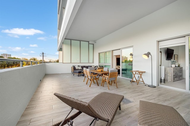 balcony with an outdoor living space