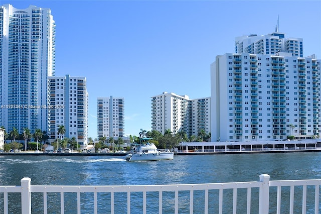 water view with a city view