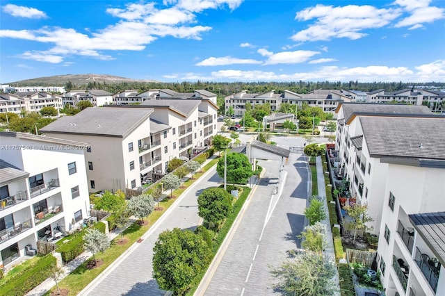 drone / aerial view with a residential view