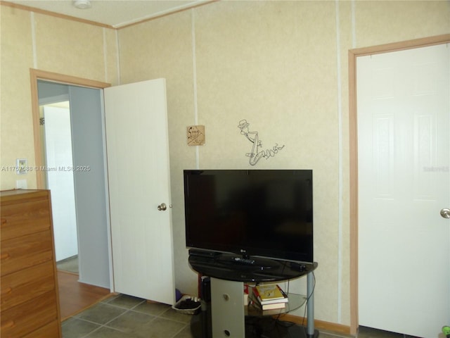 interior space with tile patterned floors