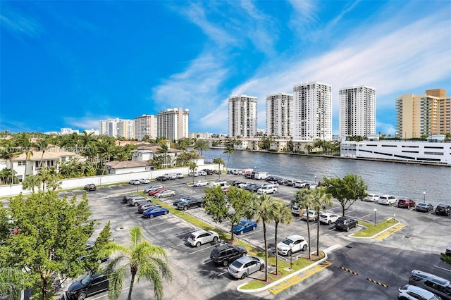 property view of water featuring a view of city