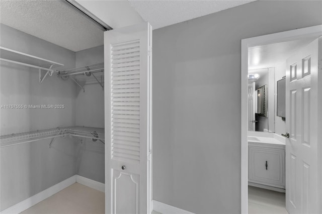 view of walk in closet