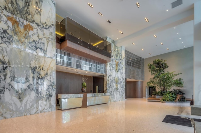 reception area with visible vents