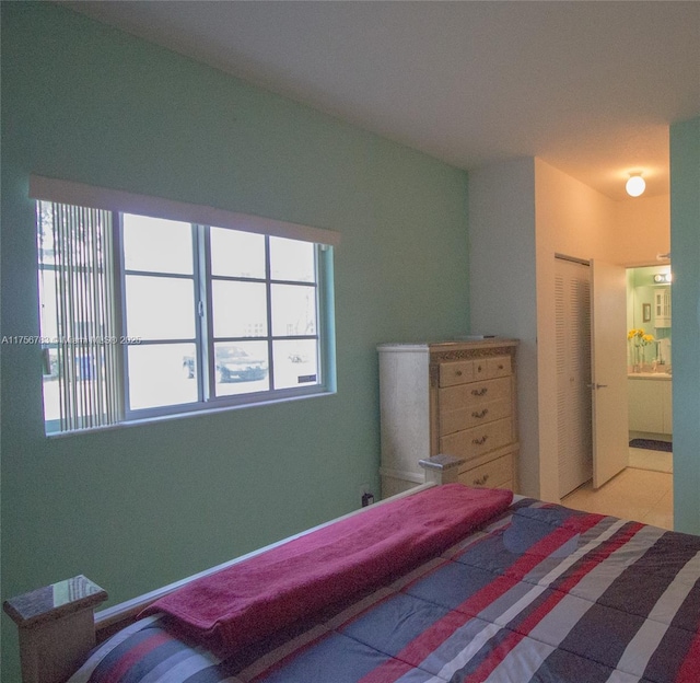 view of tiled bedroom