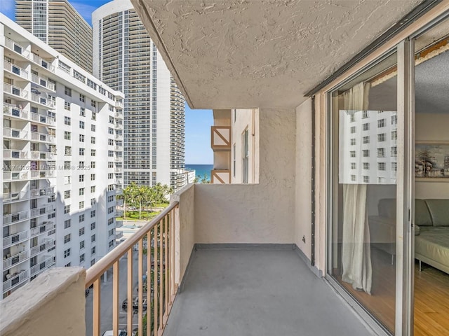 balcony with a city view