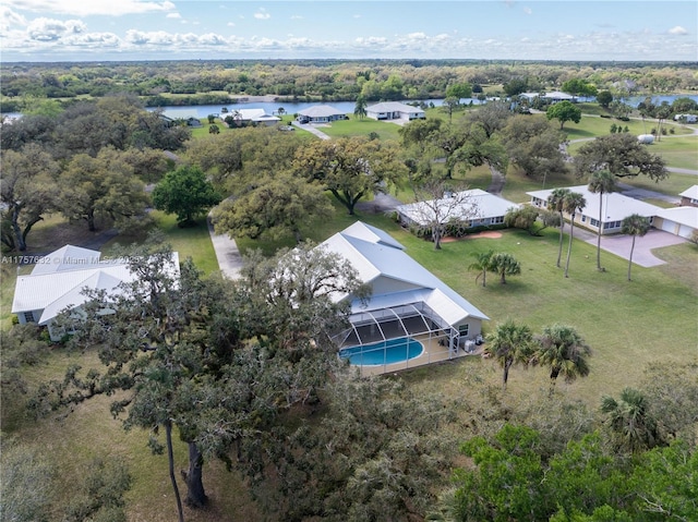 1132 Riverbend Dr, La Belle, FL 33935 - bird's eye view featuring a water view