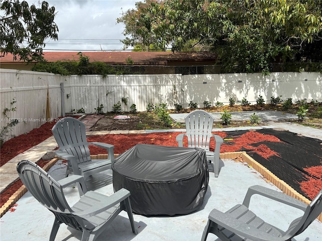 view of patio / terrace with a fenced backyard