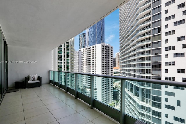 balcony with a view of city