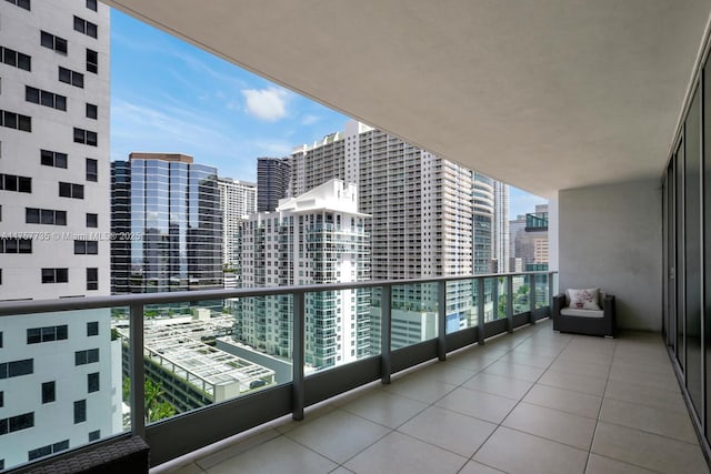 balcony featuring a city view