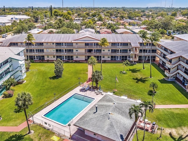 bird's eye view featuring a residential view