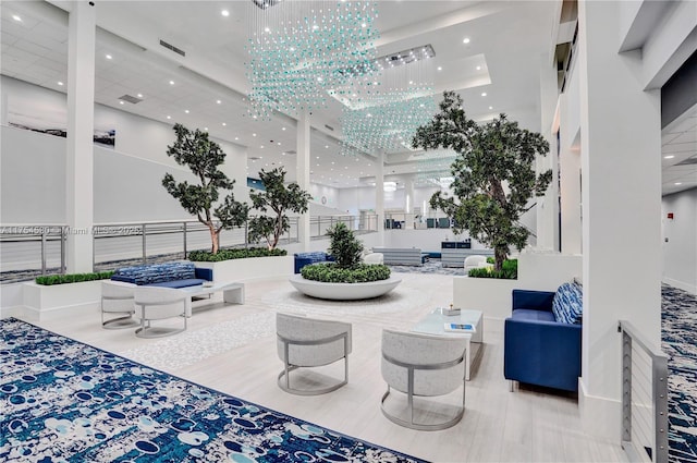 building lobby with visible vents