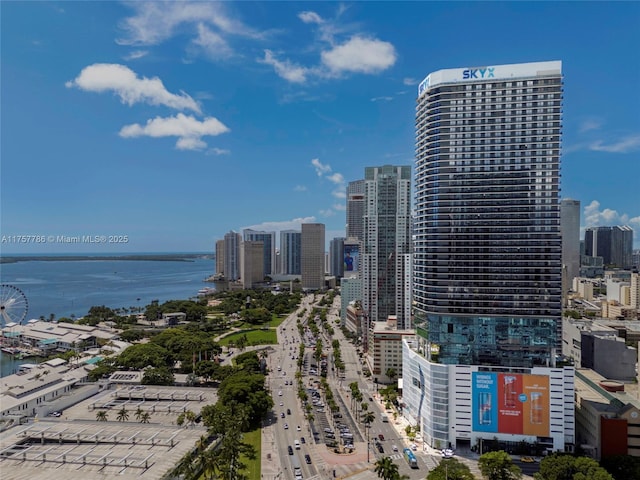 city view featuring a water view