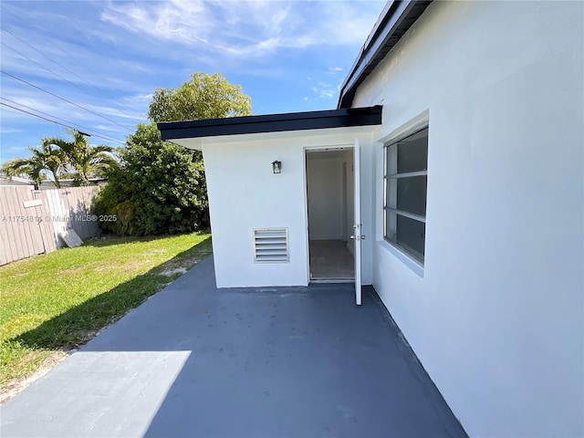 view of patio / terrace with fence