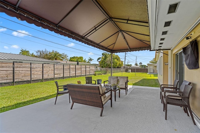 view of patio / terrace featuring a fenced backyard