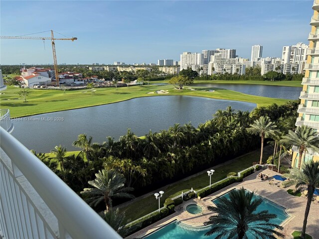 1745 E Hallandale Beach Blvd Unit 804W, Hallandale Beach, FL 33009 - water view featuring a local golf course and nearby urban area