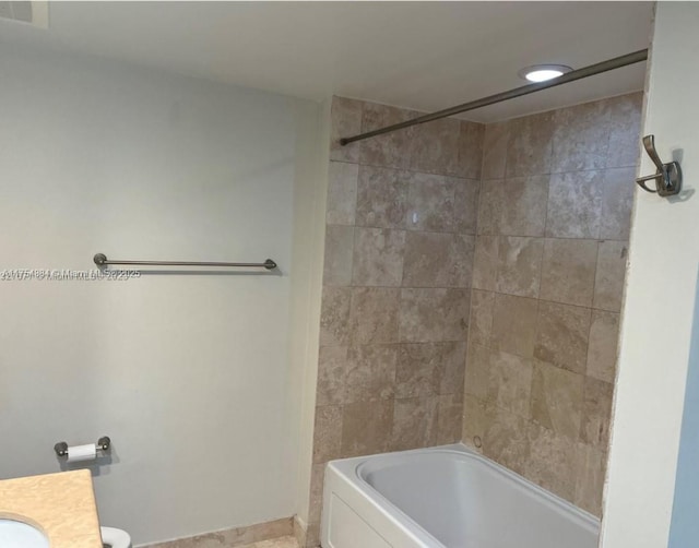1745 E Hallandale Beach Blvd Unit 804W, Hallandale Beach, FL 33009 - full bathroom featuring bathtub / shower combination, vanity, and tile patterned flooring