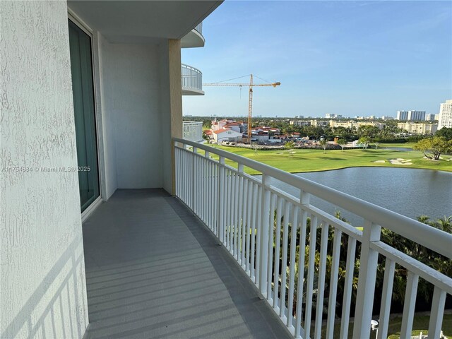 1745 E Hallandale Beach Blvd Unit 804W, Hallandale Beach, FL 33009 - balcony featuring golf course view and a water view