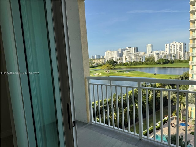 1745 E Hallandale Beach Blvd Unit 804W, Hallandale Beach, FL 33009 - balcony with a water view, view of golf course, and a city view